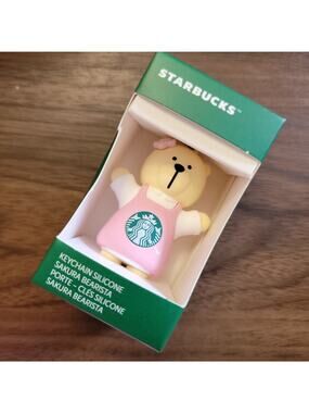 Starbucks Sakura Bearista Silicone Keychain NIB